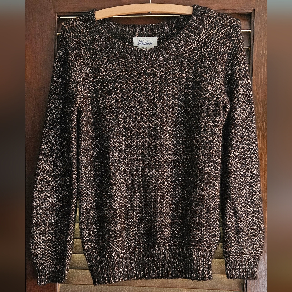 Black and gold chunky knit sweater